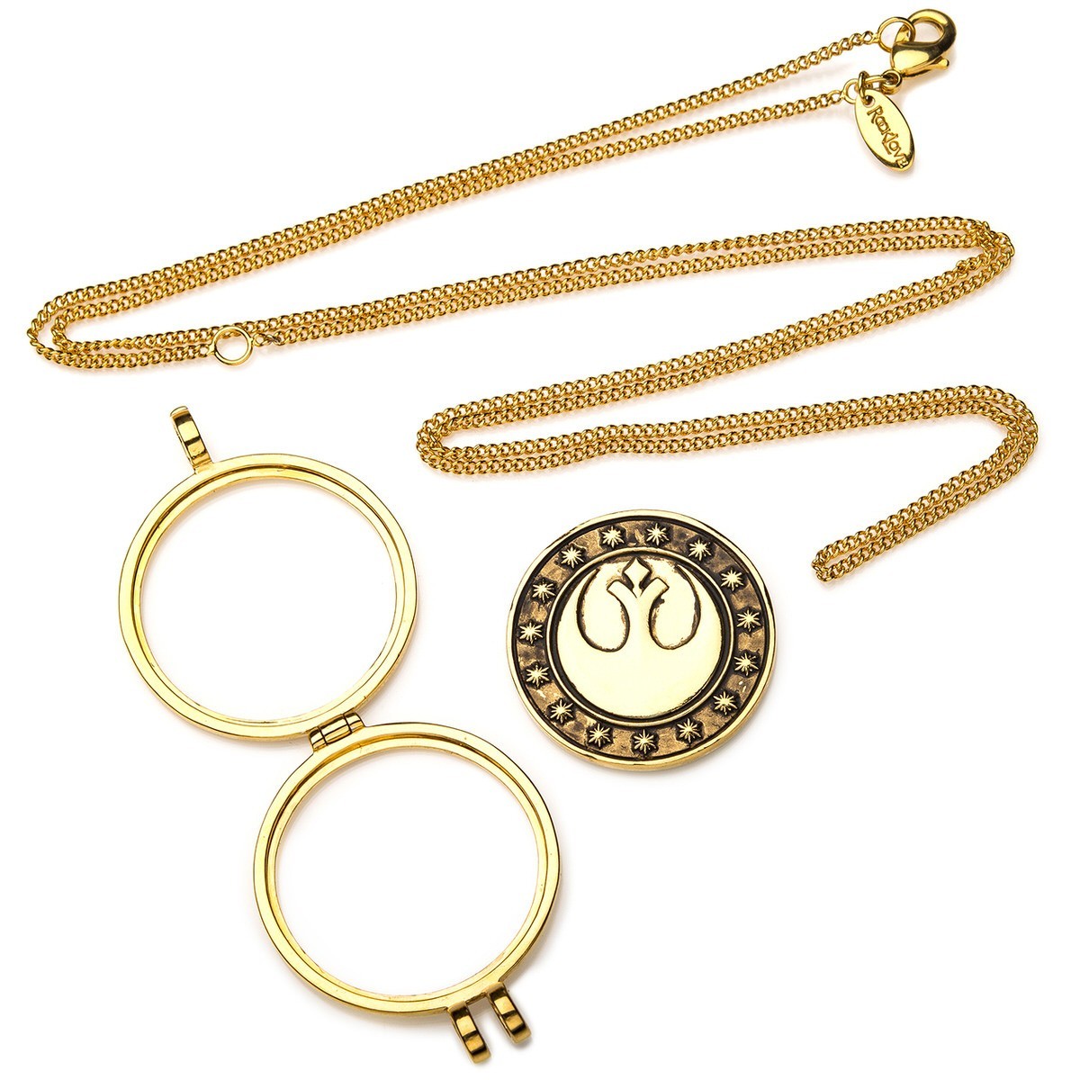 Star Wars X RockLove NEW New Republic Credit Pendant Necklace – Yellow Gold