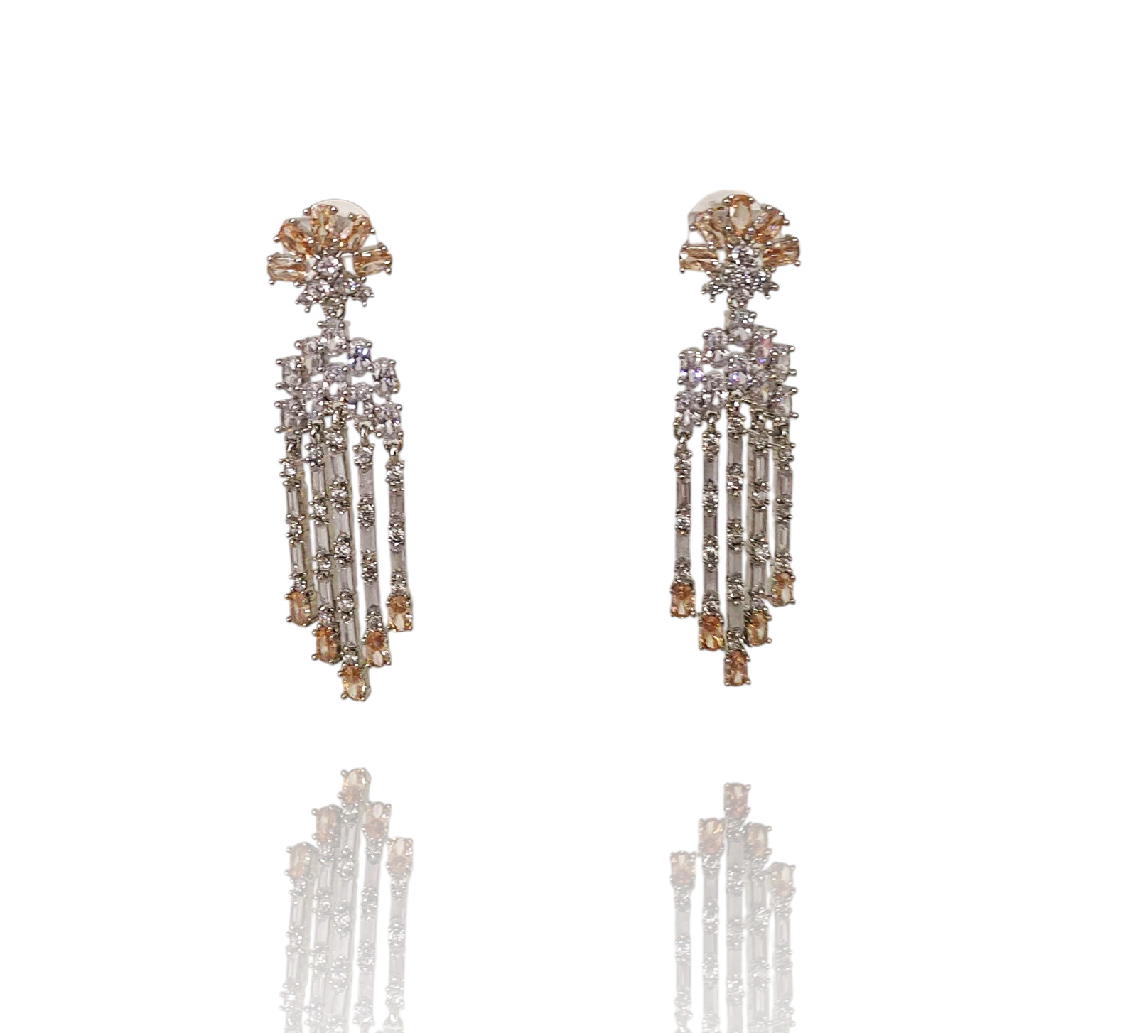Fashion AD cubic zirconium party danglers