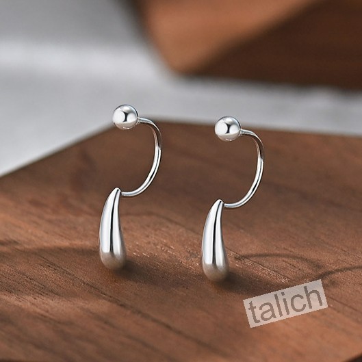 999 Fine Silver Organic Tiny Dew Drop Earrings Jacket Ball Screw Back Minimal