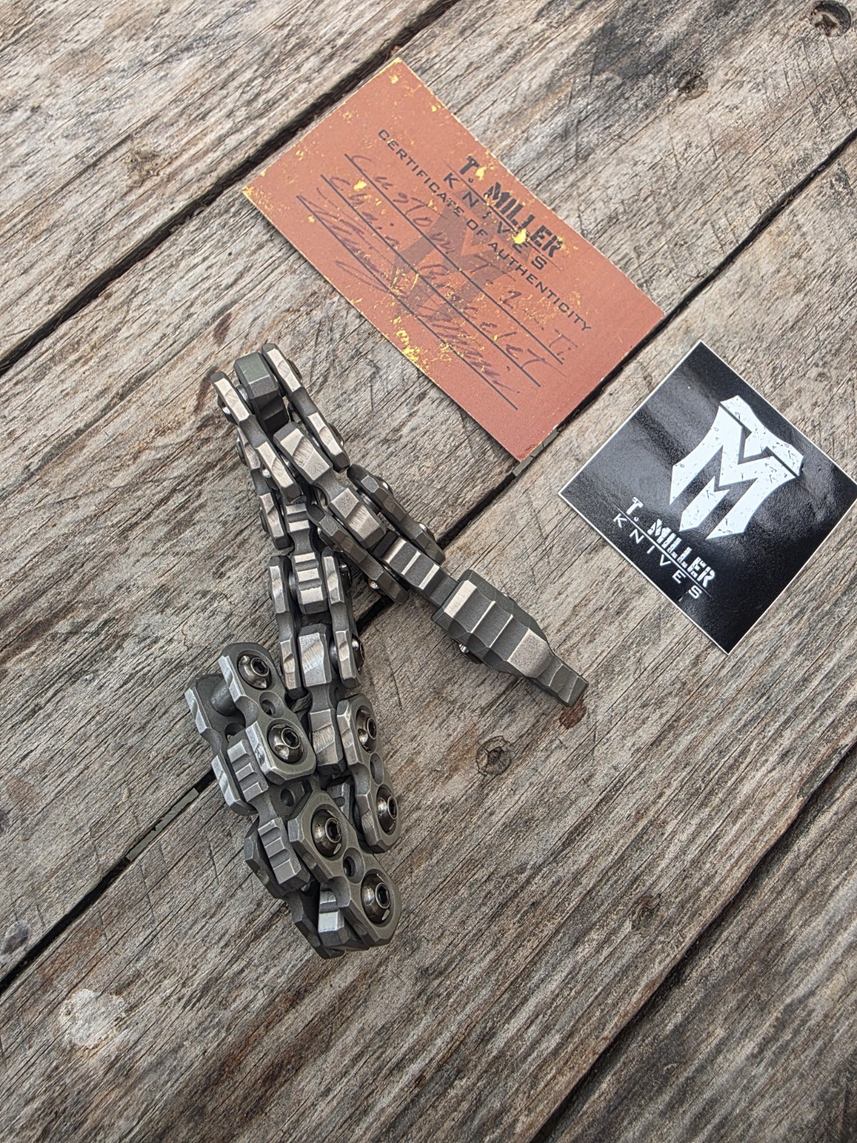 TMillerKnives Edc Titanium T1 Chain Bracelet G2U