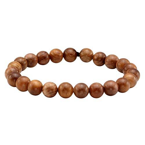 5Pcs Natural Wood Bracelets with Hematite Stone Cross Religious Tibetan A