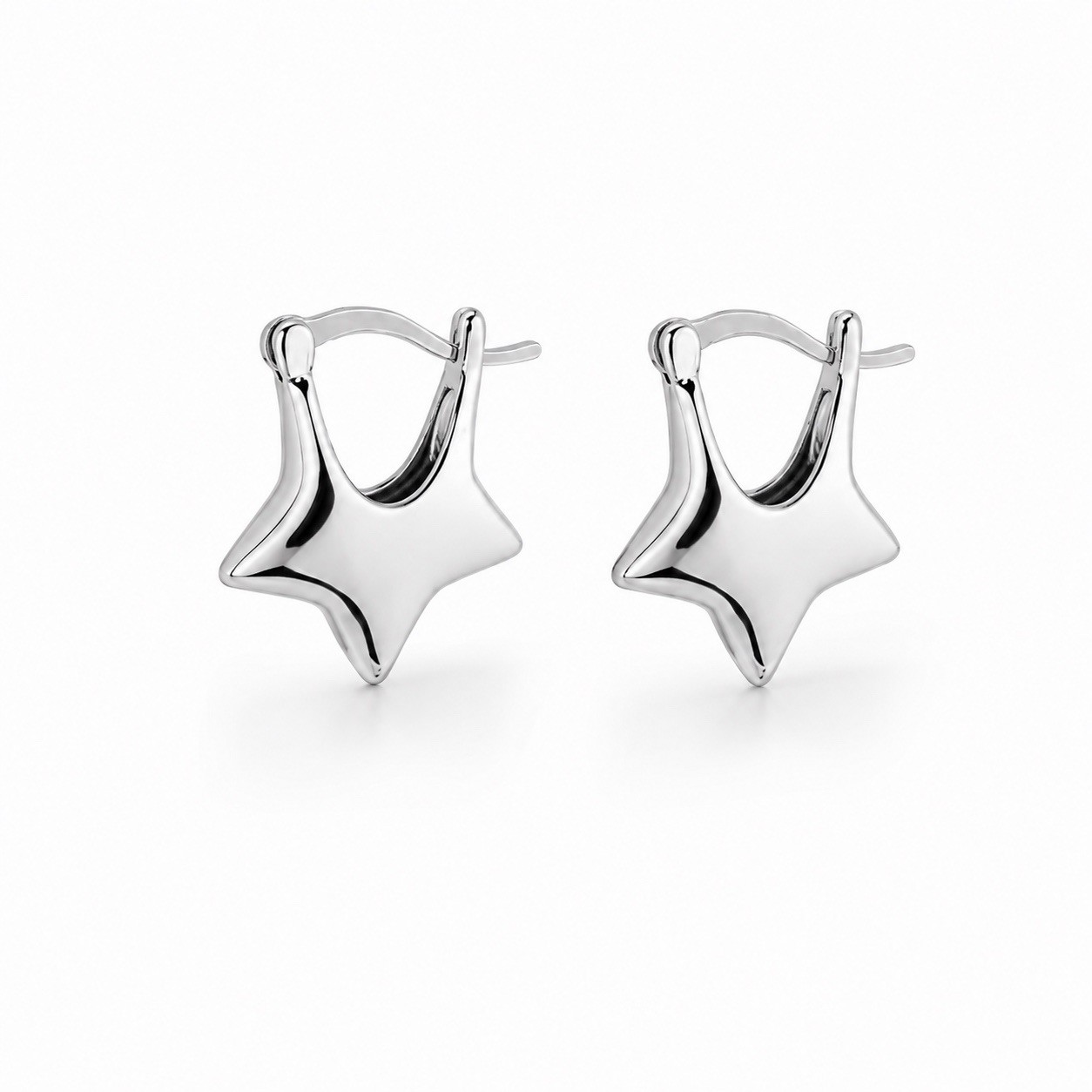 18K Gold Plated Star Huggie Earrings Celestial jewelry 079