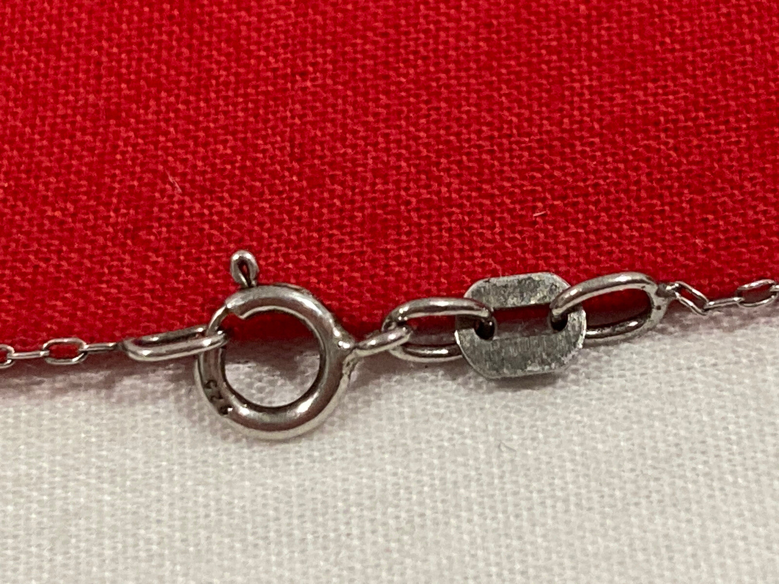 JCM Sterling Silver 925 Cubic Zirconia LETTER “S” Pendant & Link 19.25” Necklace
