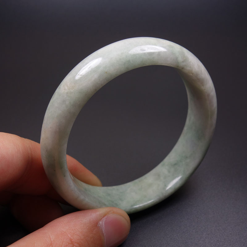 59mm Certified Grade A 100% Natural Green Jadeite Jade Bangle Bracelet Z5211
