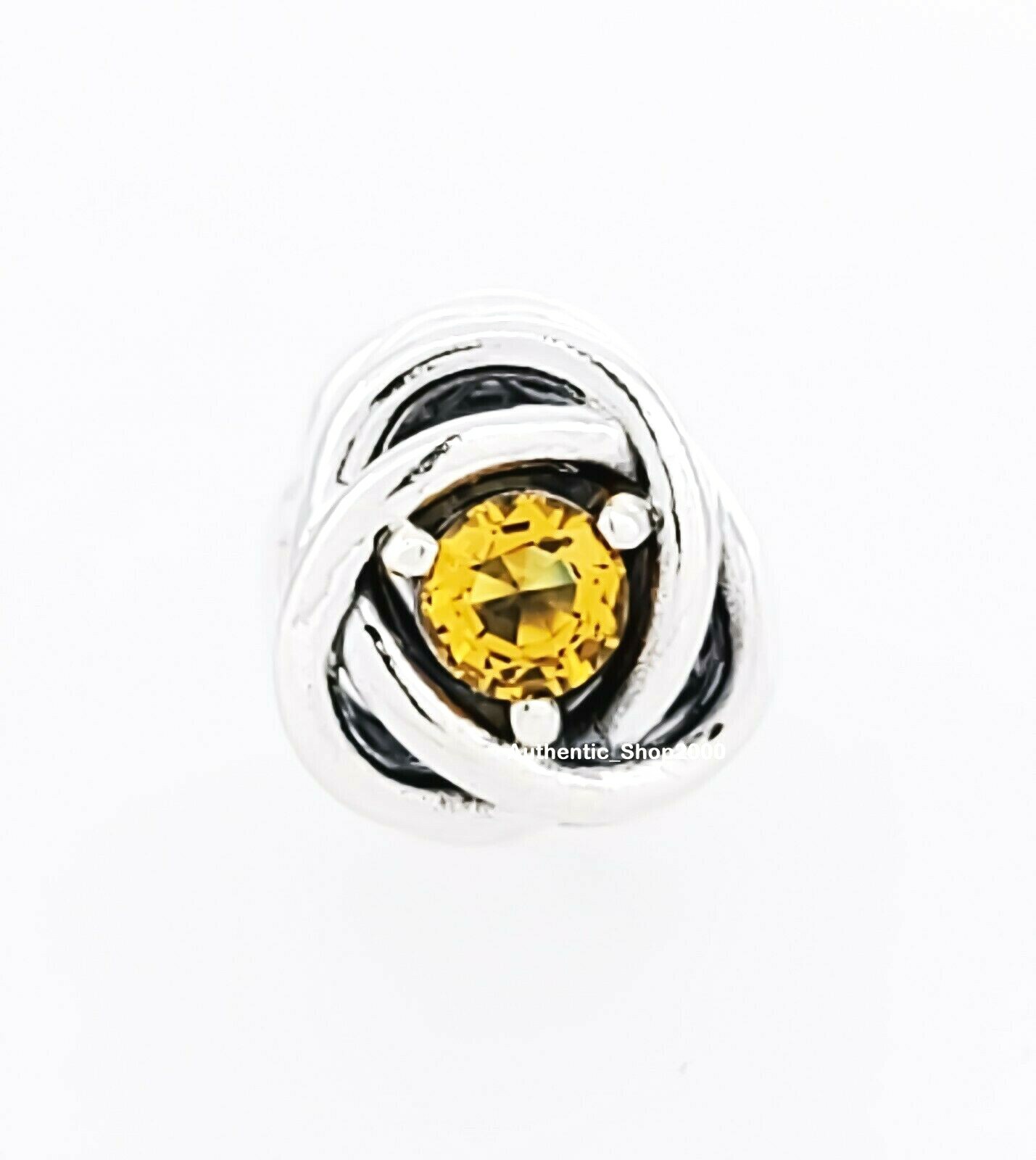 New 100% Authentic PANDORA 925 November Honey Eternity Circle Charm 790065C04