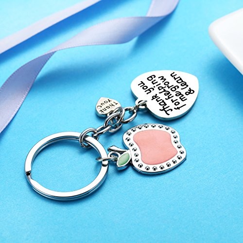 Teacher Keychain Set – 3PCs Jewelry Gift for Women Teachers, Birthday Style D