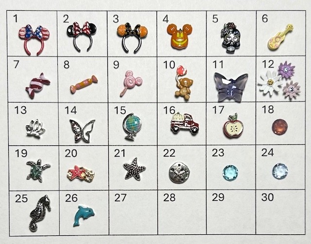 Origami Owl Floating Charms Disney Minnie Beach Vacation Holiday