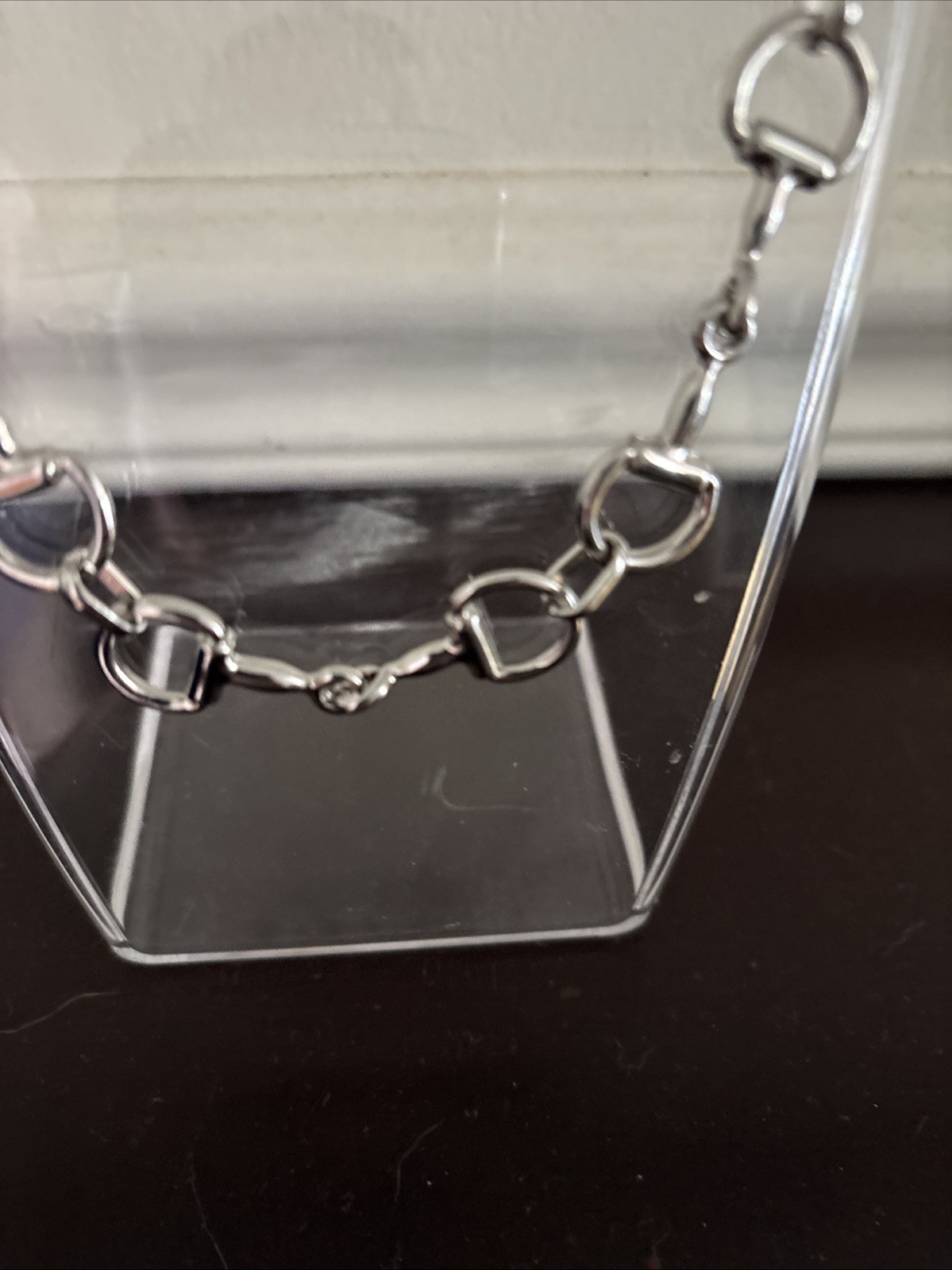 NWOT Classic Horsebit Equestrian Snaffle bit Silver Necklace
