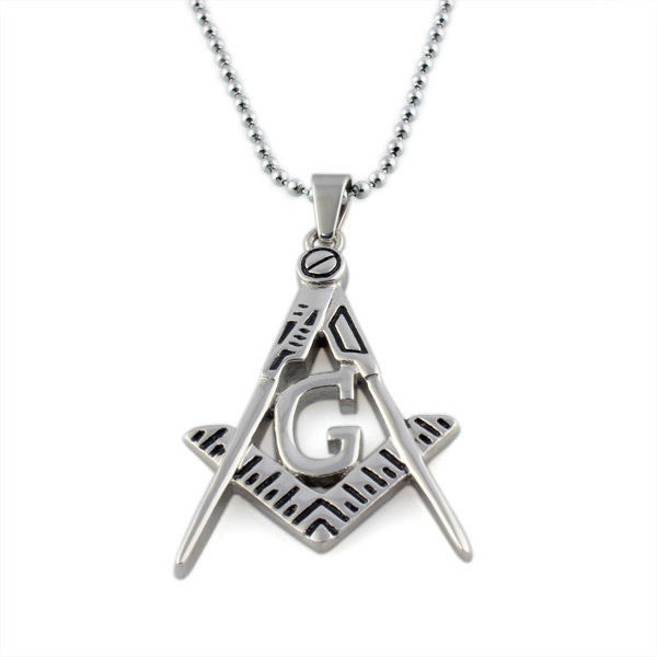 Free Mason Pendant – Triangle Freemasonry Stainless Steel Masonic Necklace Chain