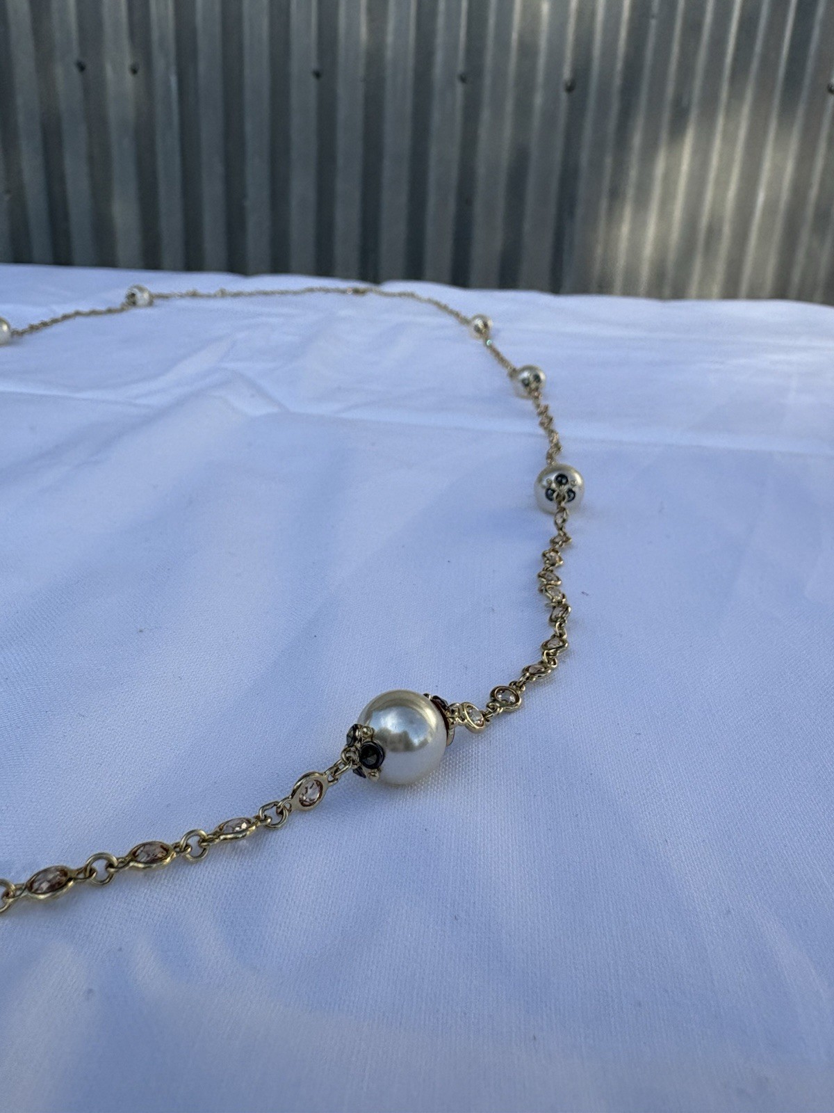 Judith Jack gold-plated sterling silver station necklace