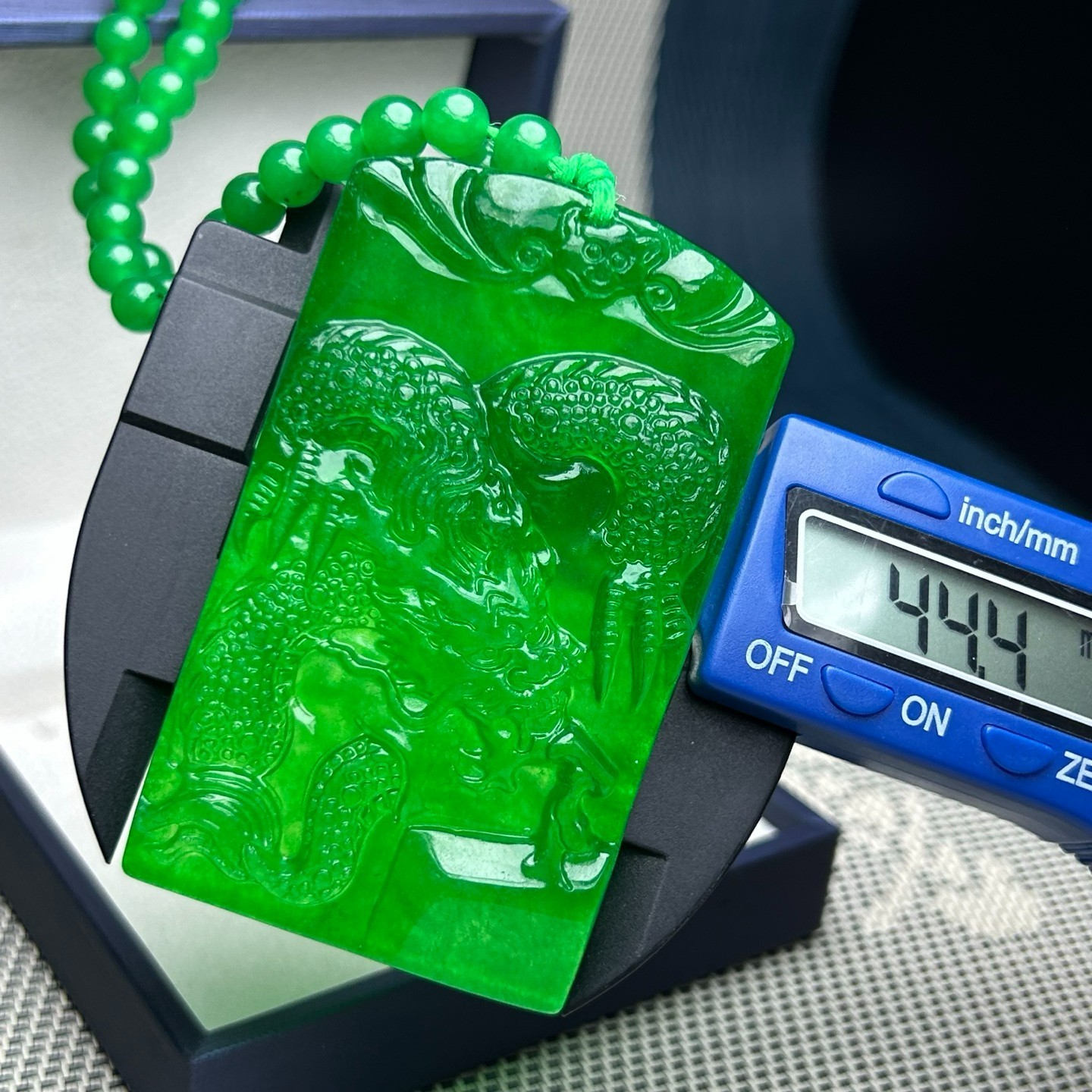 Luckly Natural ice green Burmese Jade Jadeite Carved dragon Pendant&Necklaces