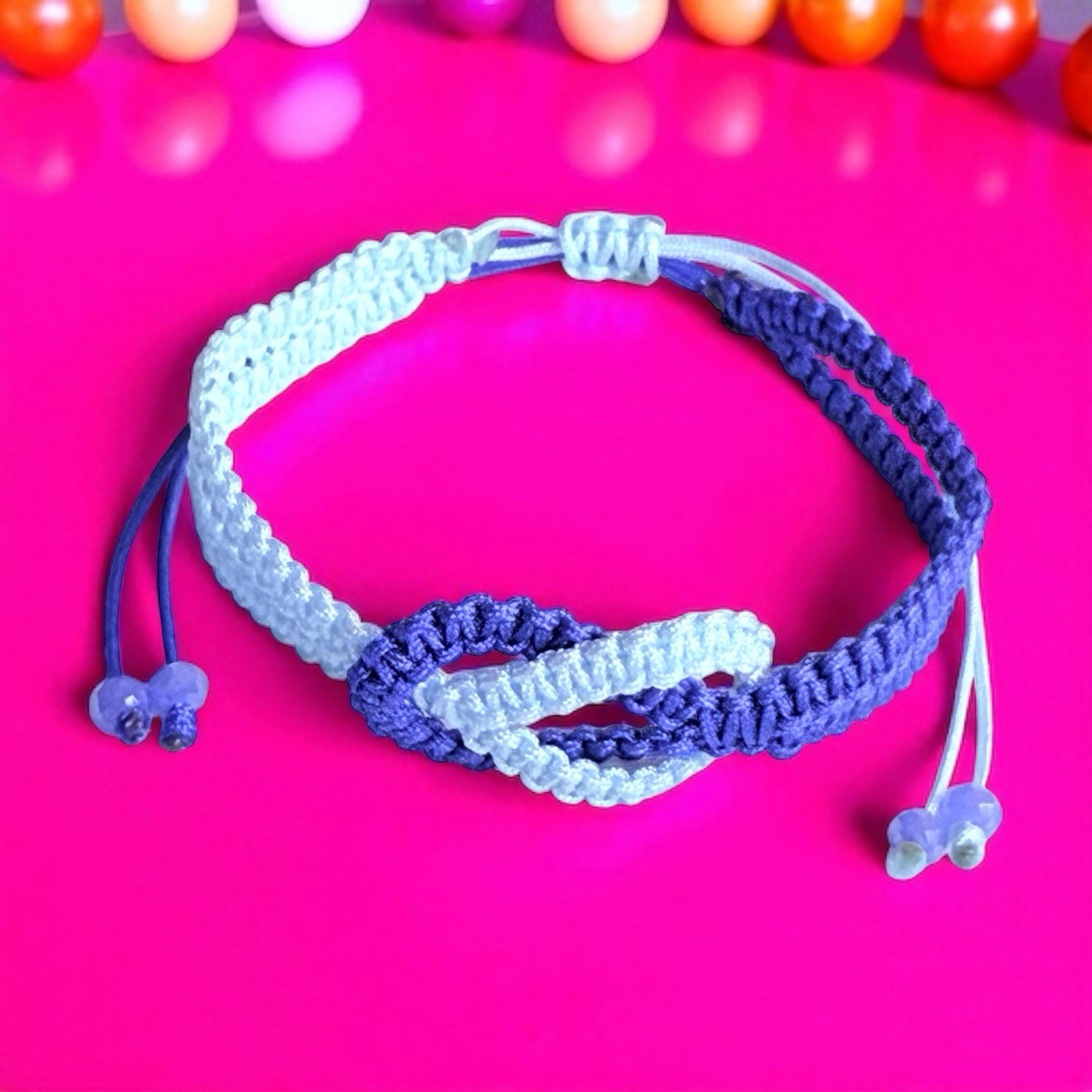 Handcrafted Unisex Infinity Macrame Bracelet Adjustable Gift Jewelry New Style 1