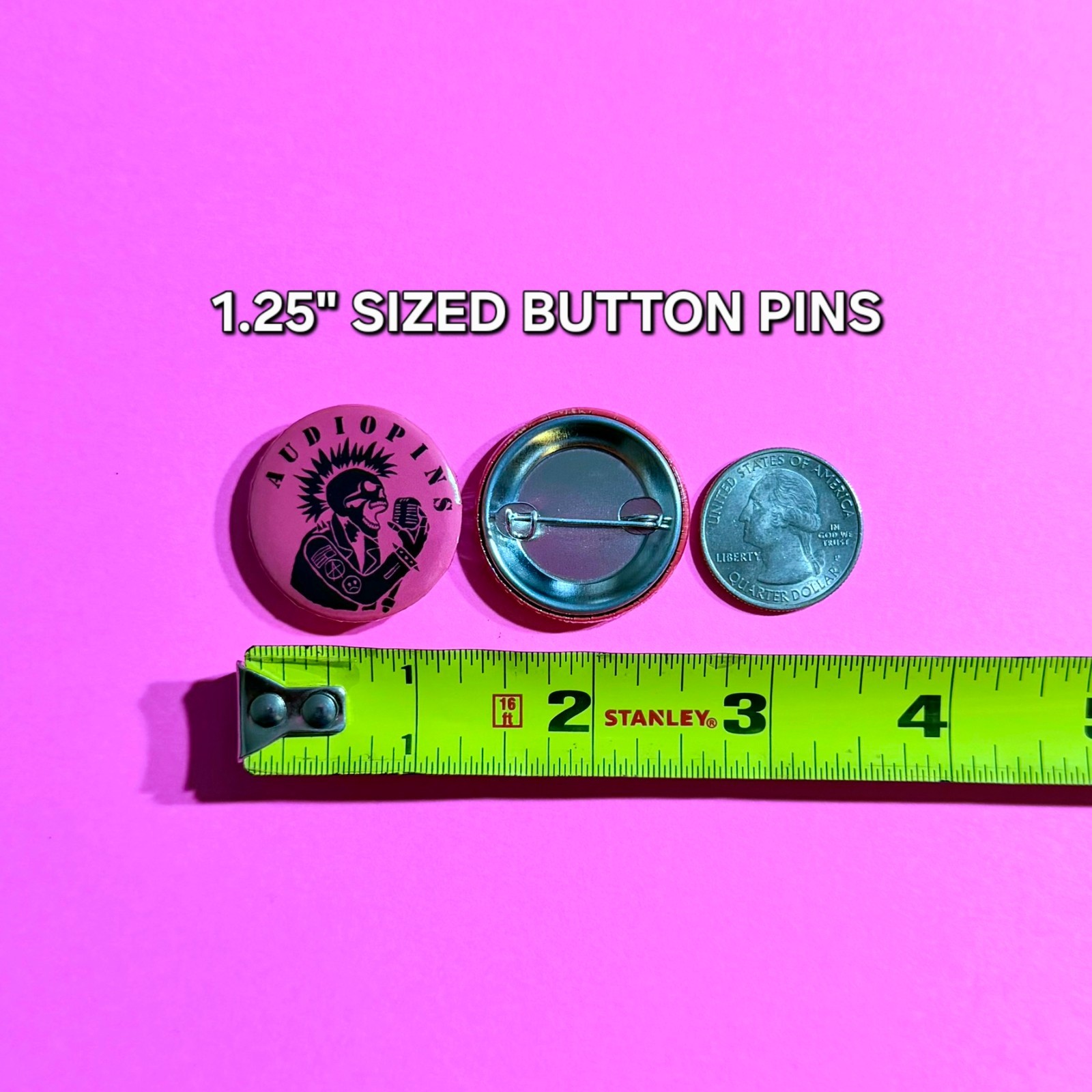 Build Your Own Lot – 1.25″ Button Pins (READ DESCRIPTION) Rock Metal Rap Indie