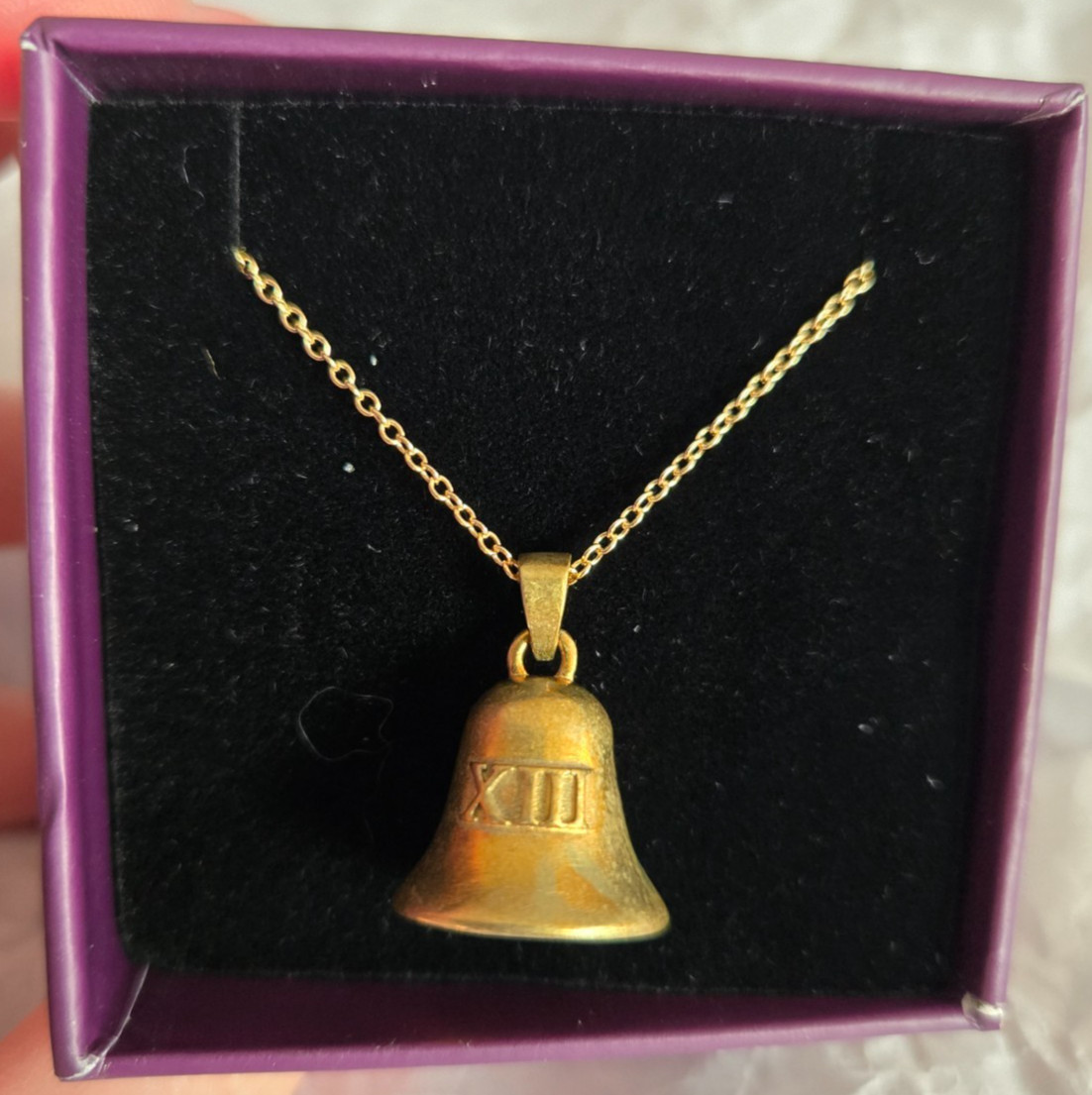 Brand New Official Taylor Swift SPEAK NOW TV XIII Bell Necklace 18k Gold Plated