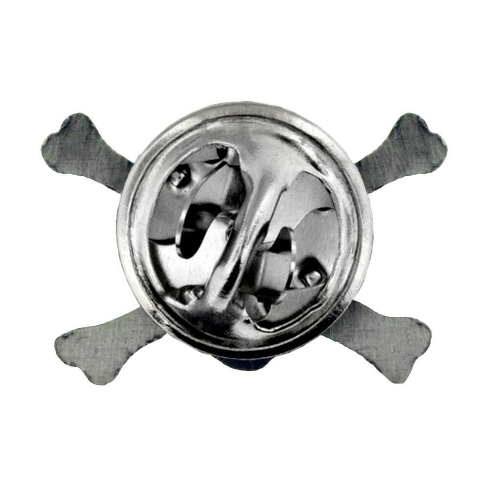PinMart’s Small Skull and Cross Bones Halloween Biker Lapel Pin