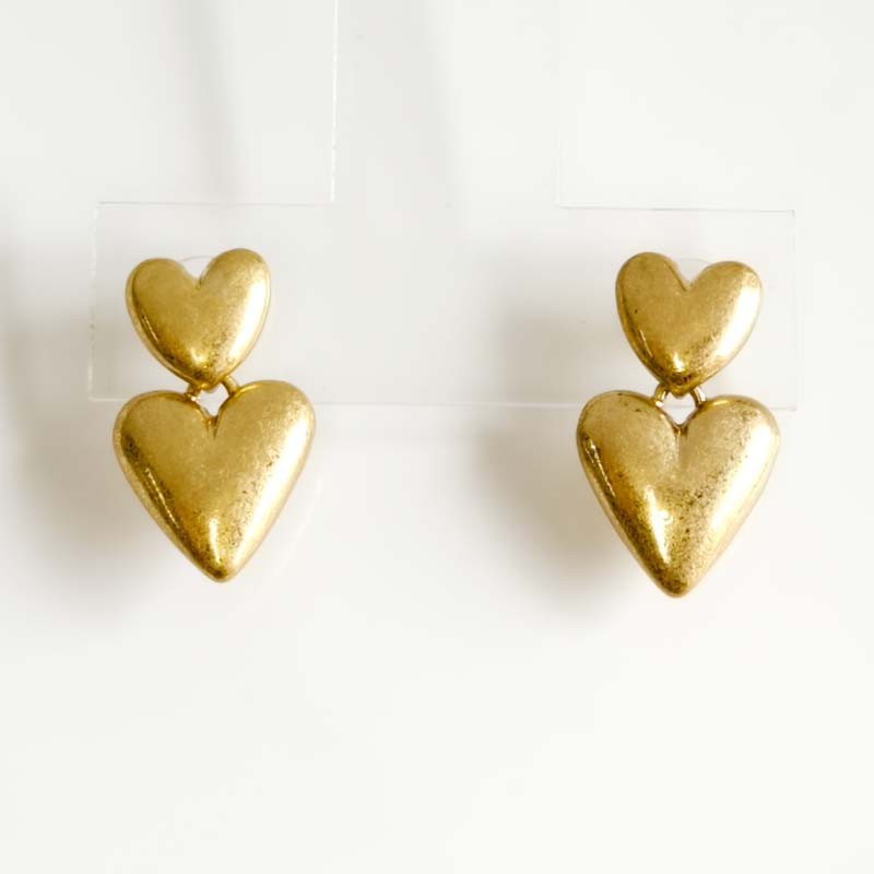 New 36mm Zara Heart Drop Statement Earrings Retro Women Party Vacation Jewelry