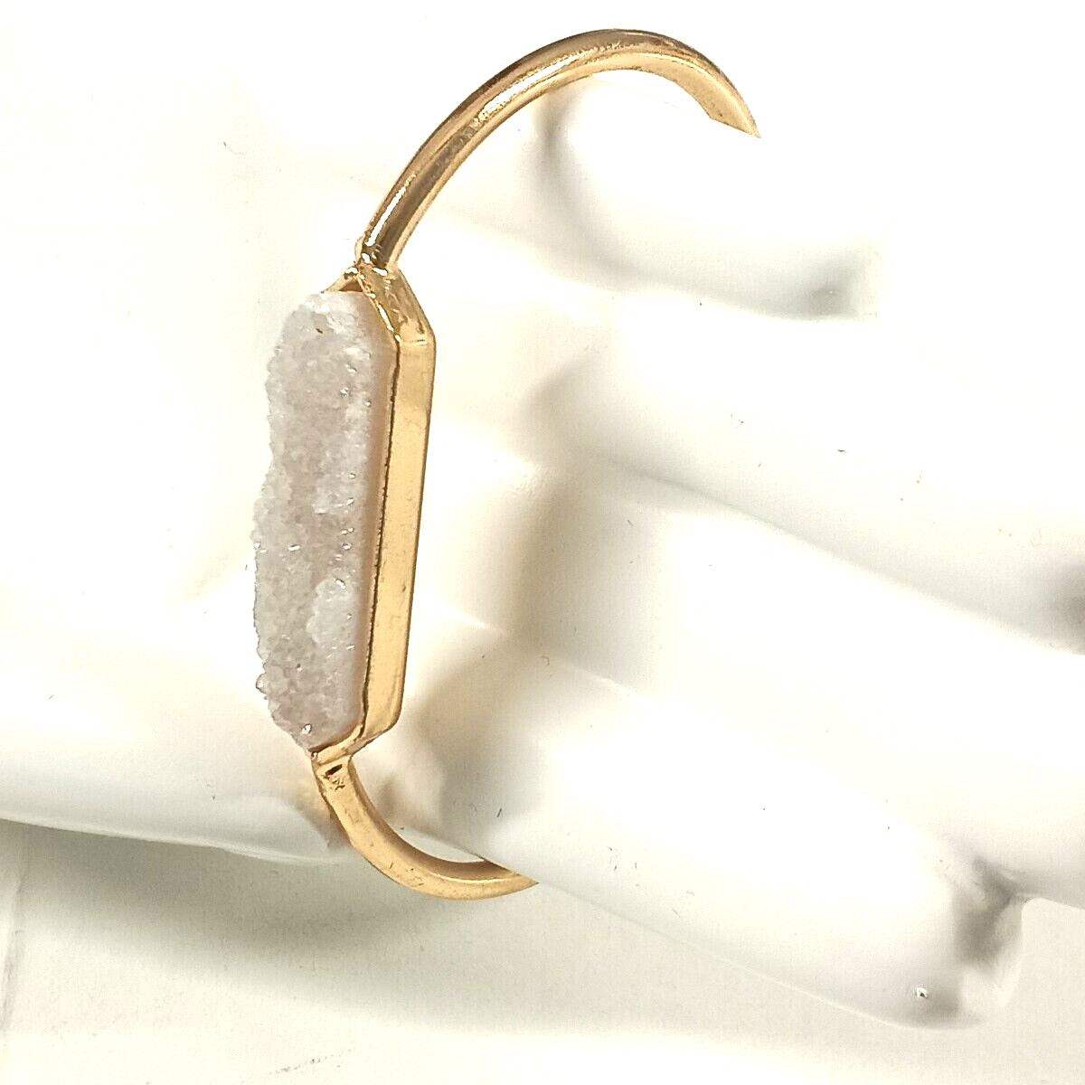Women’s Crystal Bracelet Brass Plated Gold One Size Fashion Jewelry