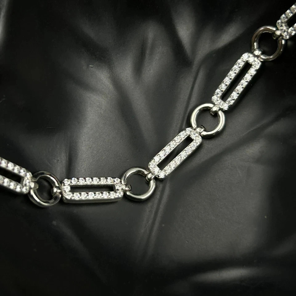 5 Ct Round Simulated Diamond 925 White Sterling Silver Women Tennis Bracelet