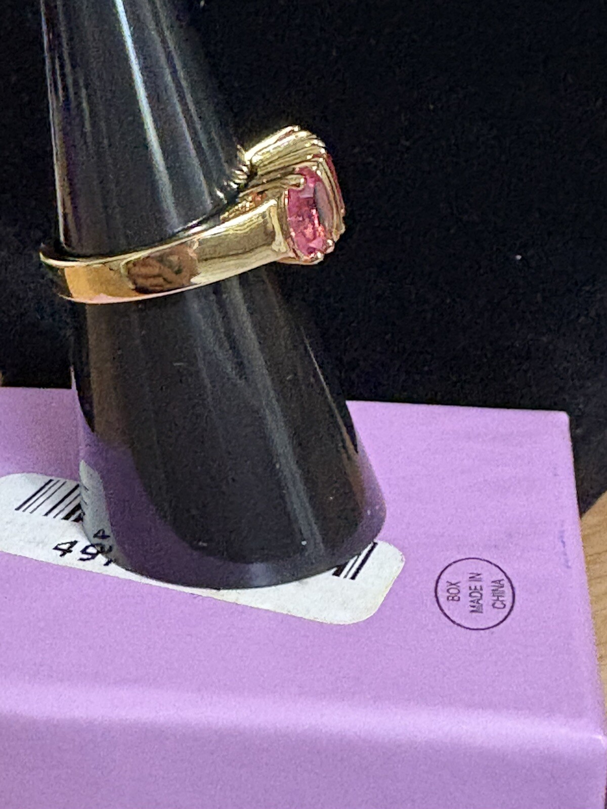 NIB Palm Beach Jewelry October Birthstone Tourmaline Gold Plated Ring Size 7