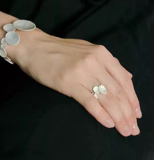 Minimalist Multi Disc Adjustable Ring Dainty Stackable Everyday Ring for Women