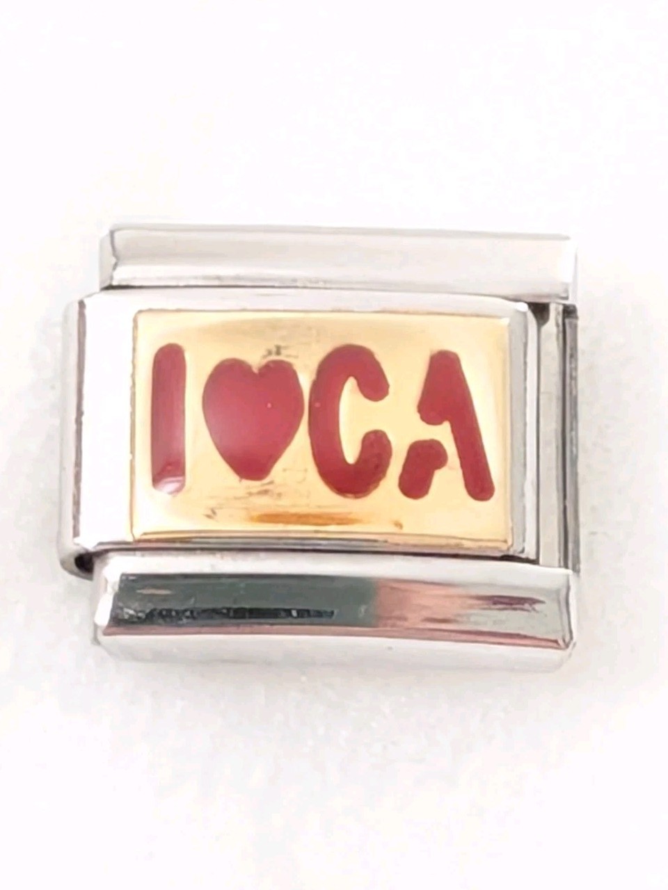 Authentic UD Unodomani “I Love CA” Italian Charm 9mm Link P181
