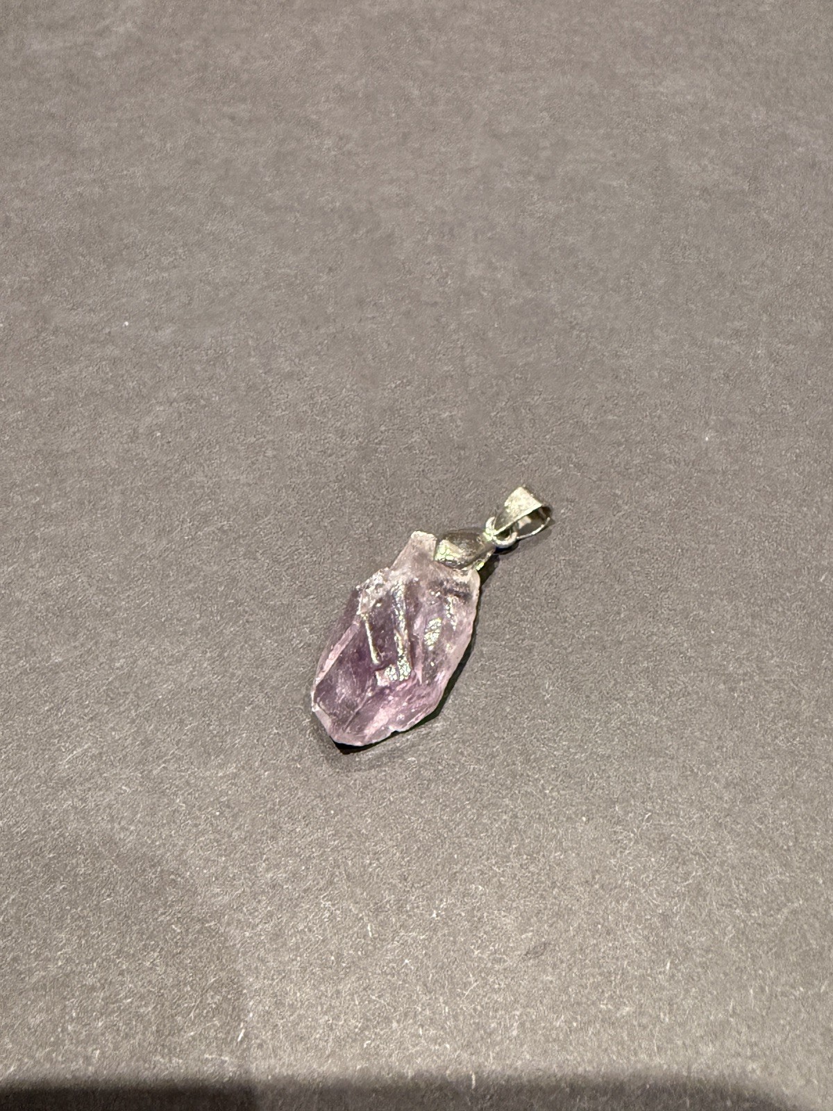 Natural Amethyst Stone Pendant Purple Crystal Point for Necklace