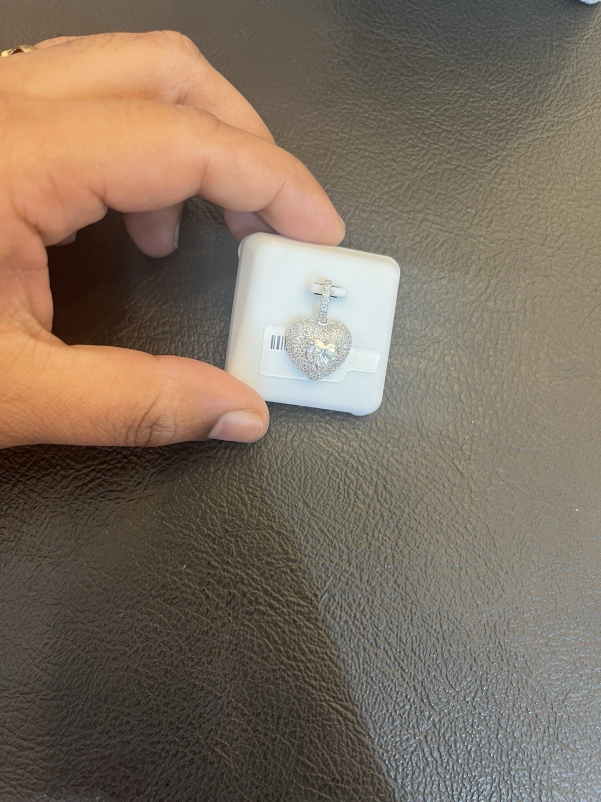 House of Diamonds 925 Silver Heart Pendant White Moissanite VVS – barcode 81446