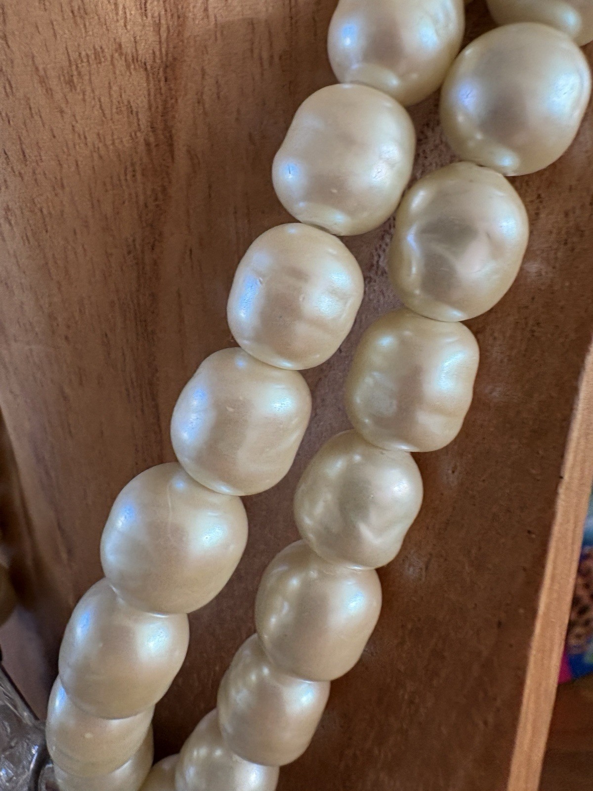 MARIQUITA MASTERSON 925 MOLTEN GLASS Centerpiece 2 Strand Glass Pearl NECKLACE