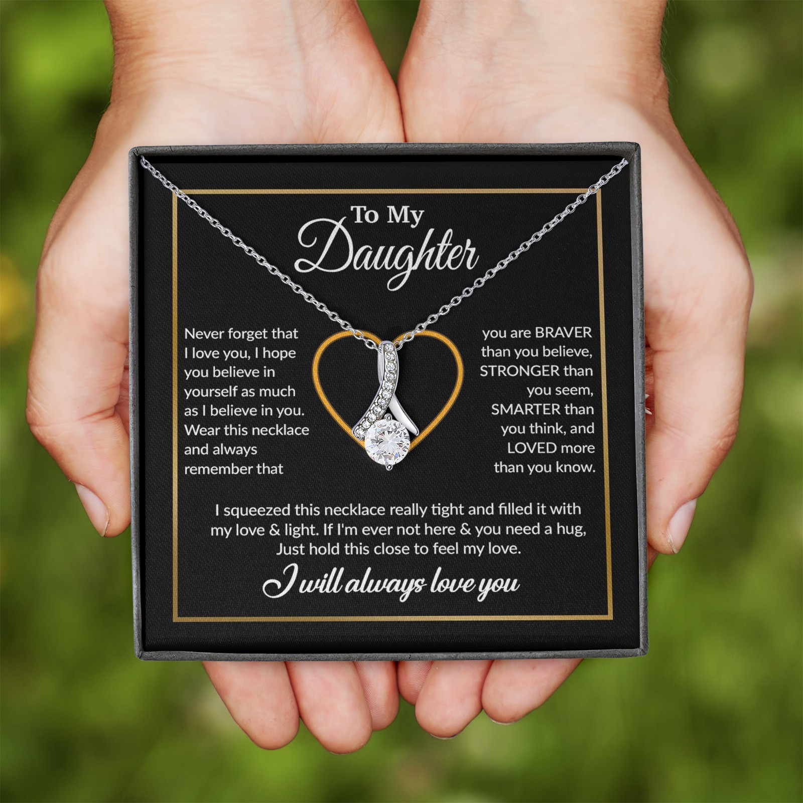 To My Daughter Necklace, Gift For Daughter From Dad, Daughter Father Necklace