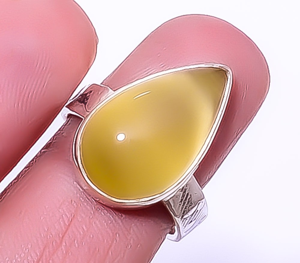 Cats Eye – Sri Lanka Handmade 925 Sterling Silver Jewelry Ring s.7 T974