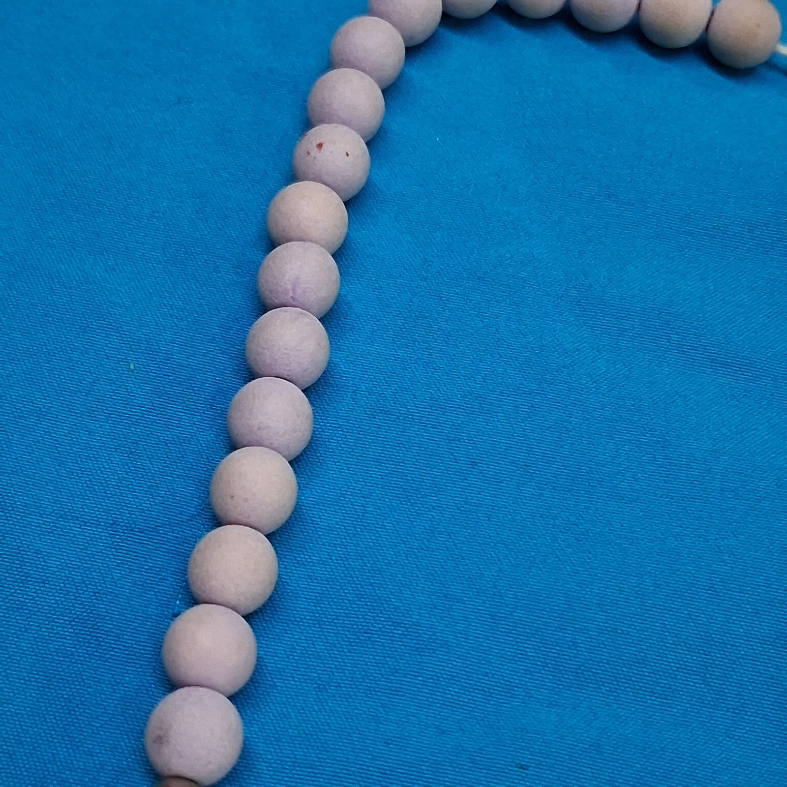 Vintage Purple Wood Bead Black & White Plastic Disc Collar Necklace