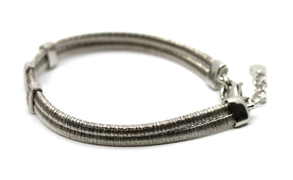 Sterling Silver Cubic Zirconia Adjustable Bracelet 7-9″in