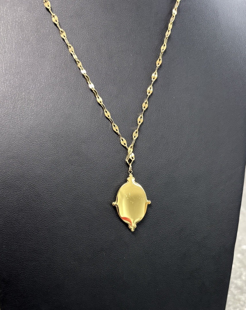 Plunder Design Eileen Necklace Gold Tone Mother of Pearl