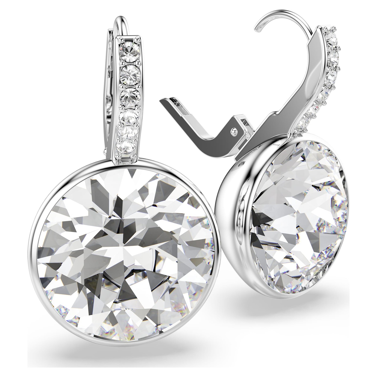 Swarovski Millenia Drop Earrings, Round Cut, White, Rhodium Plated 5731149
