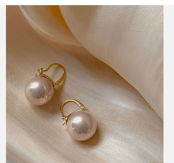 Fashion Champagne Pearl Ear Stud Earrings Drop Dangle Women Wedding Jewellery