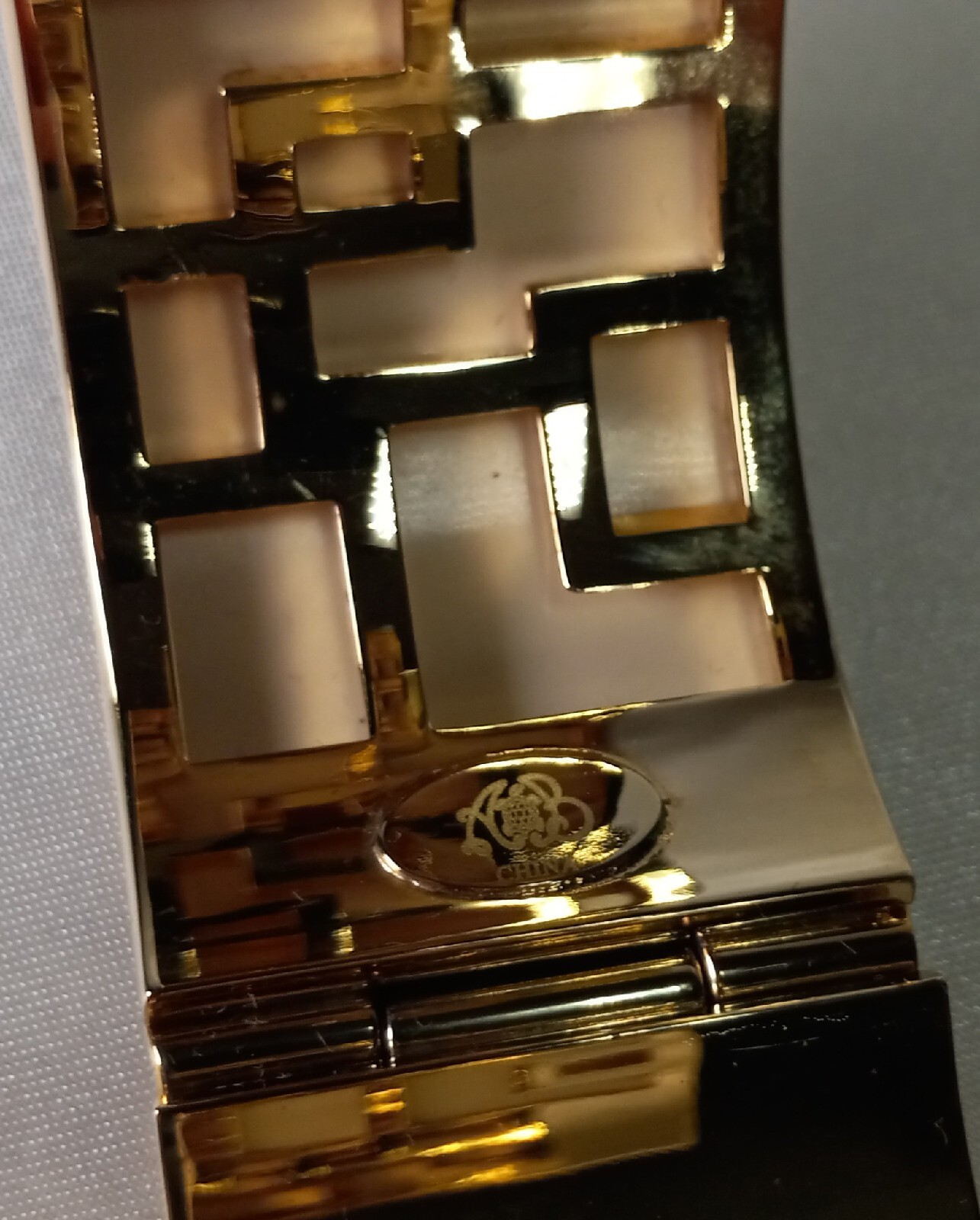 HSN Vintage Princess Amanda Charisma Club Art Deco Faux Ivory Cuff Bracelet