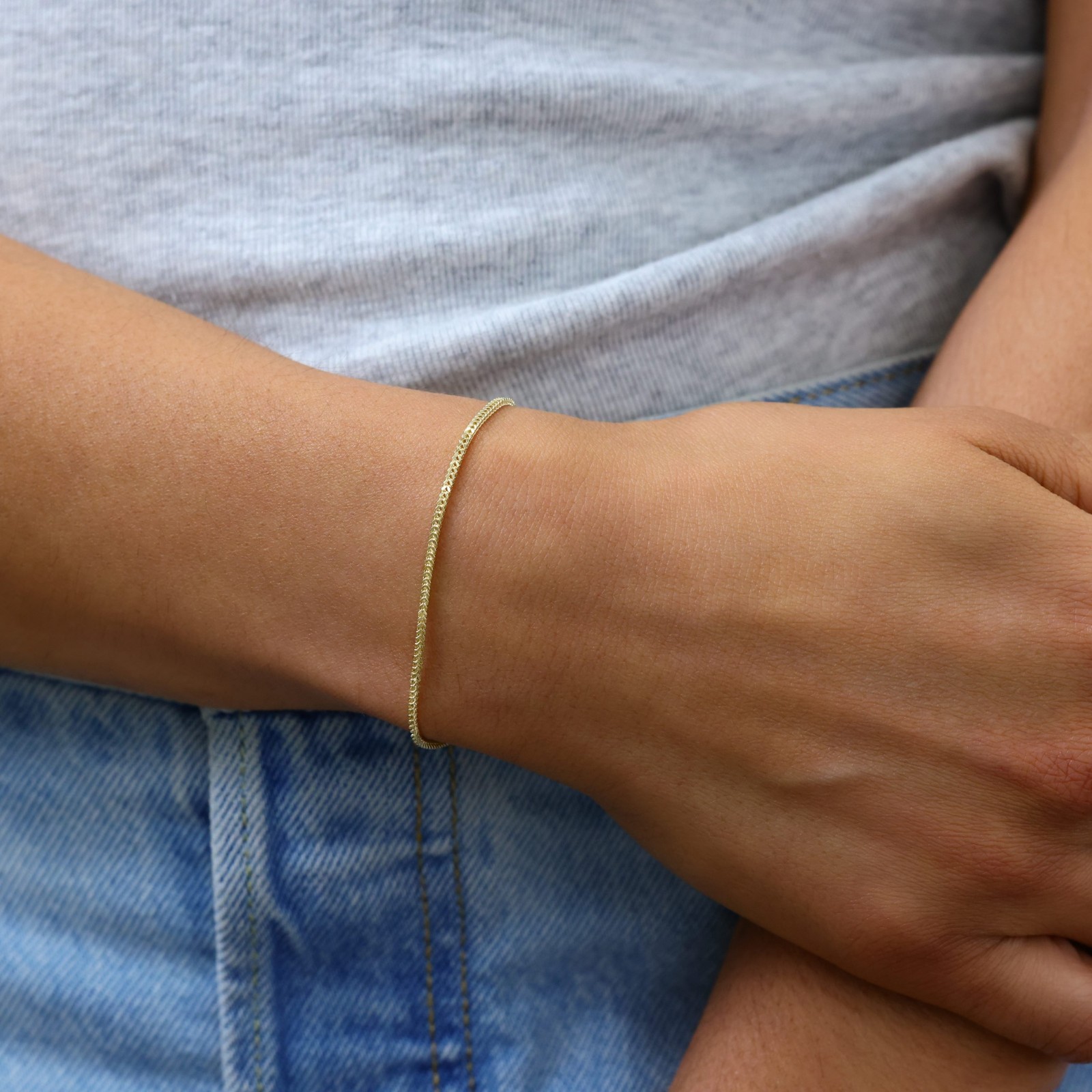 10k Yellow Gold 1.5mm-6mm Franco Box Bracelet Chain Men Women 7″ 7.5″ 8″ 8.5″ 9″