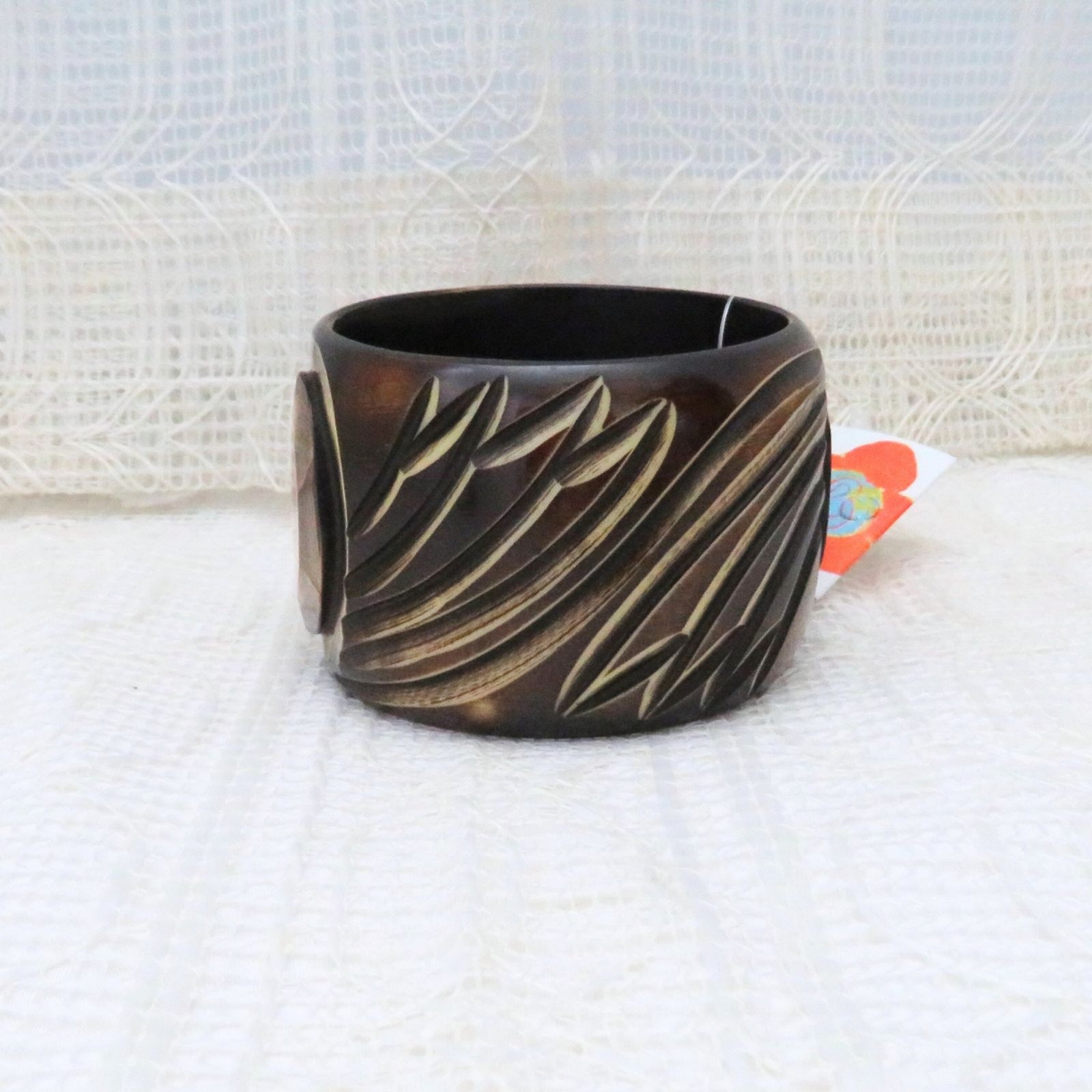Antika Collection Brown Wood Look Bangle Bracelet Women Business or Casual