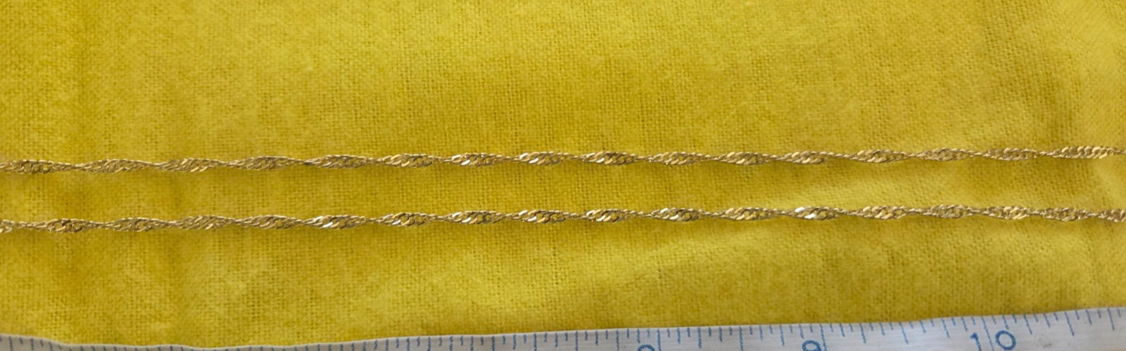 Vintage 24K GB Gold Bonded Twisted Chain Necklace 30” Thin Classic Unisex