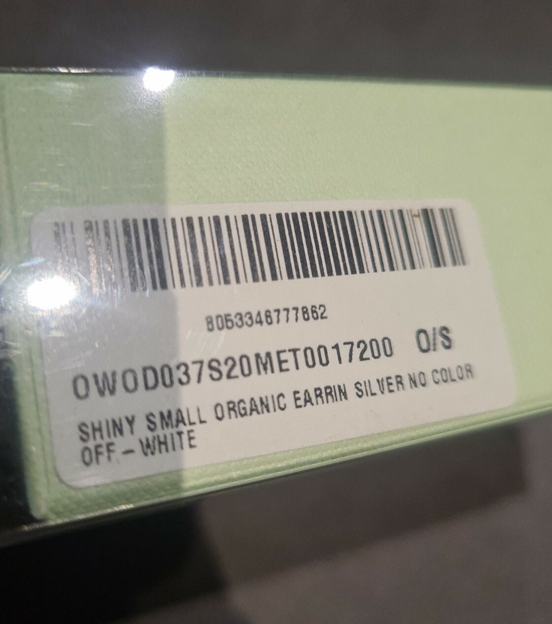 Off White C/O Virgil Abloh Earrings Shiny Small Organic Earring Silver No Colour