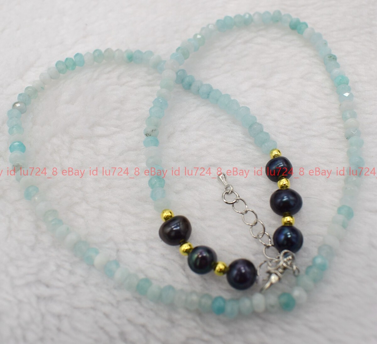 Fashion 2x4mm Faceted Gemstone Rondelle Beads 7-8mm Black Pearl Necklace 14-32″