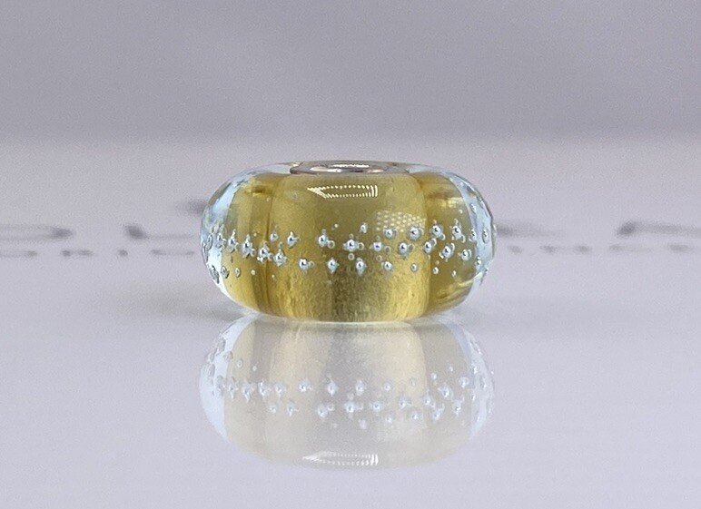 Trollbeads Silver Trace Gold Bead