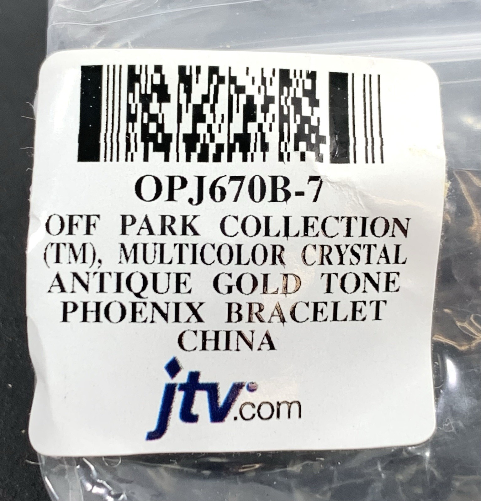 Off Park Collection Multicolor Crystal Gold Tone Phoenix Hinged Bangle Bracelet