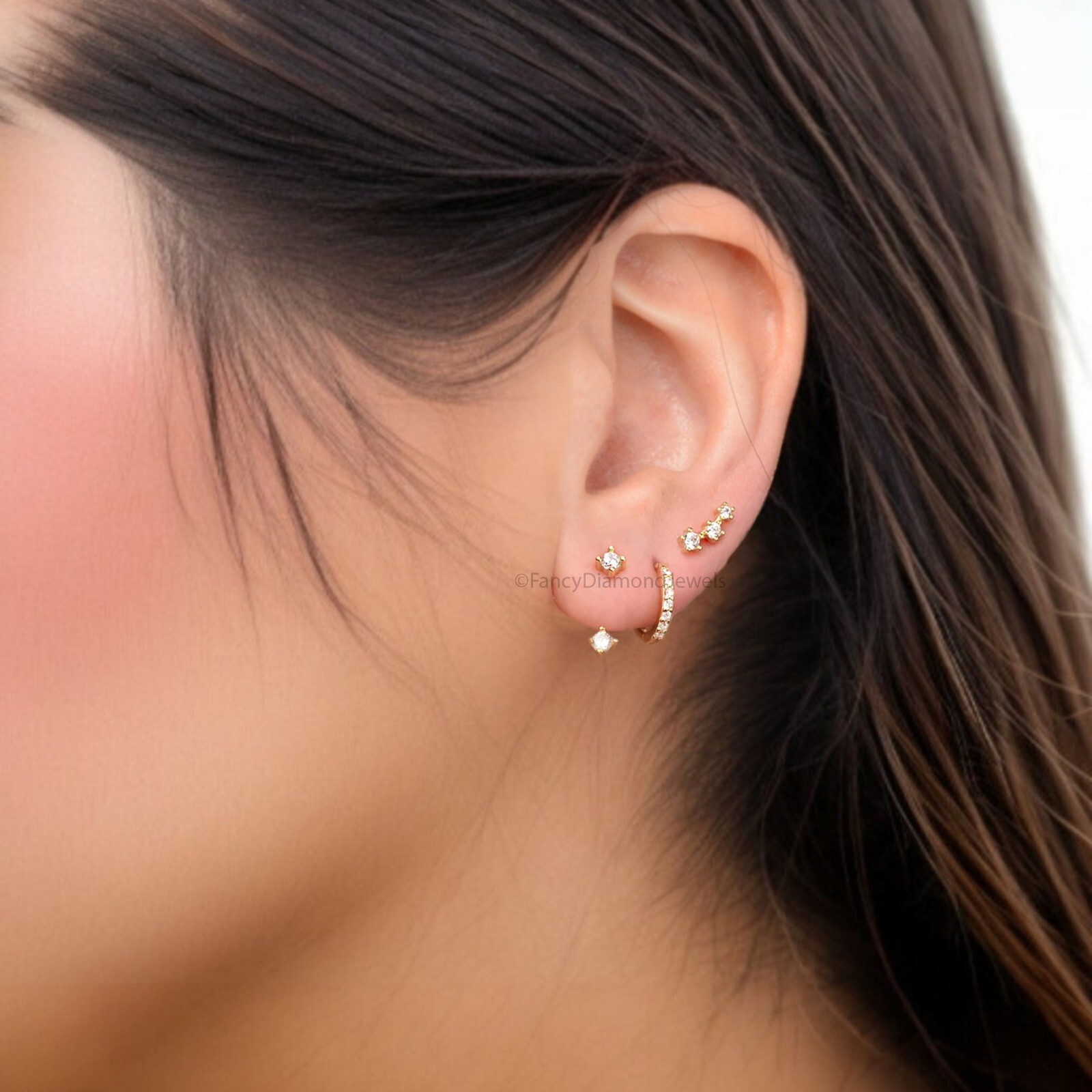 Front Back Earring Set ear jacket dainty ear jacket gold ear jacket earrings