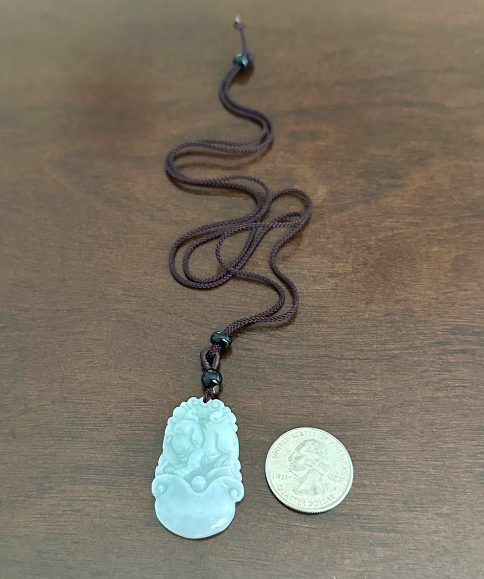 Feng Shui Handmade Chinese Zodiac Pig Pendant Necklace for Good Luck