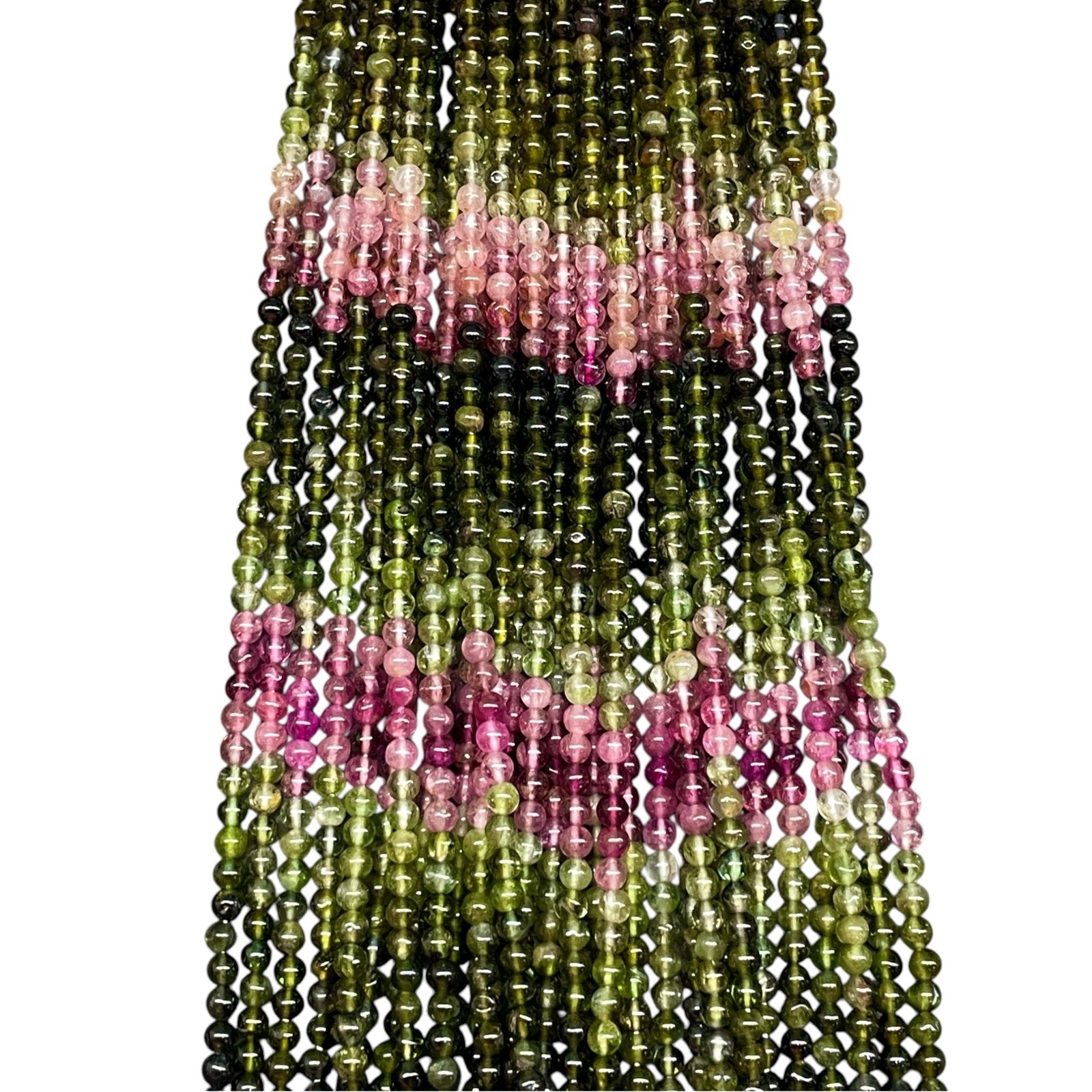 13″ Strand – Natural Multi Tourmaline 3mm Round Ball Beads Top Quality Gemstones