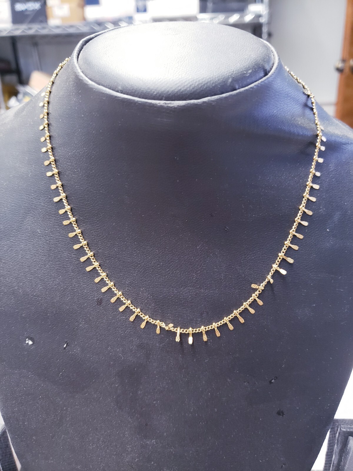 Slide Jewelry Gold Plated Stainless Steel GOLD TONE TASSLE NECKLACE 15.5″ + 2″