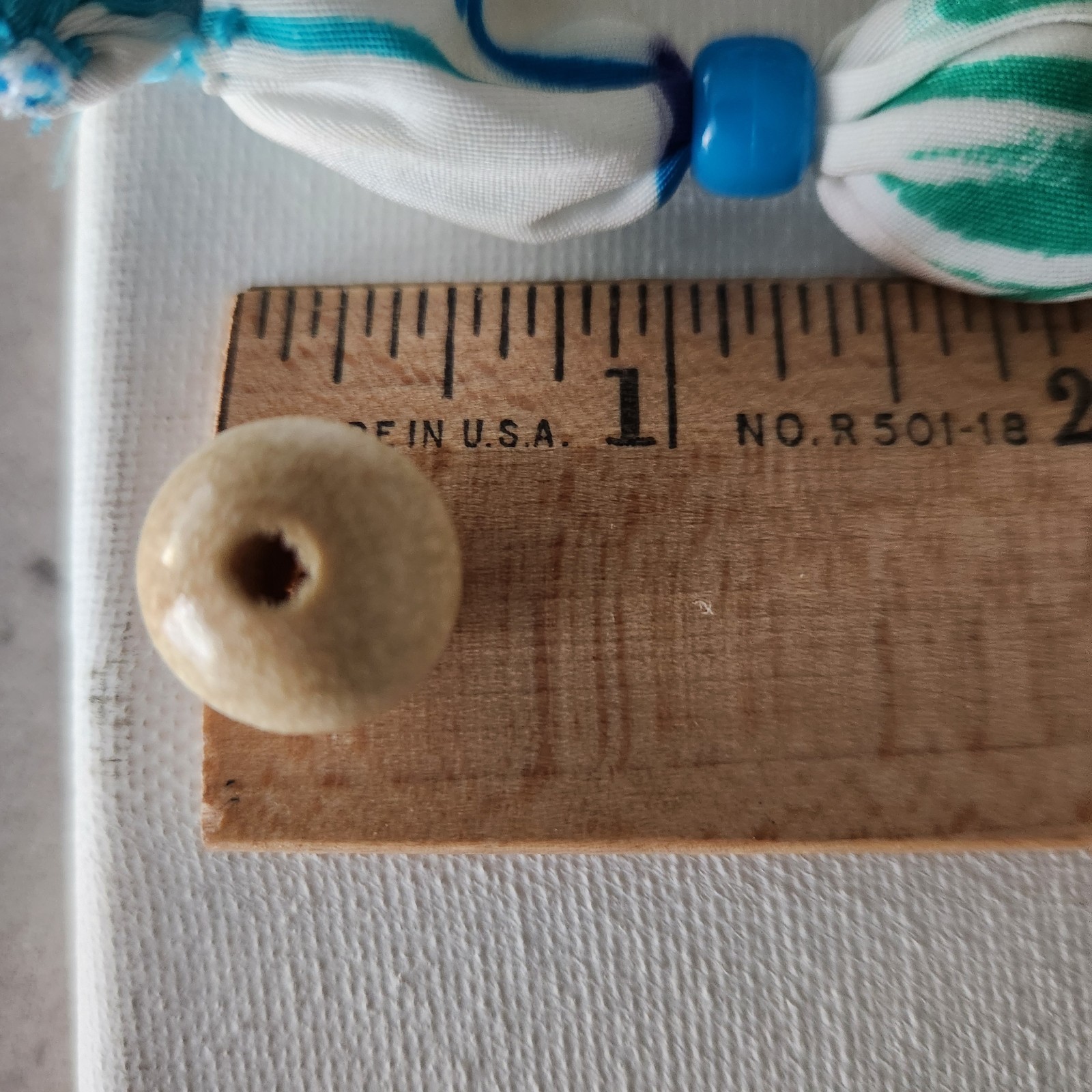 Vintage Lot of 3 Handmade Fabric Cloth Covered Wood Bead Necklaces 30″