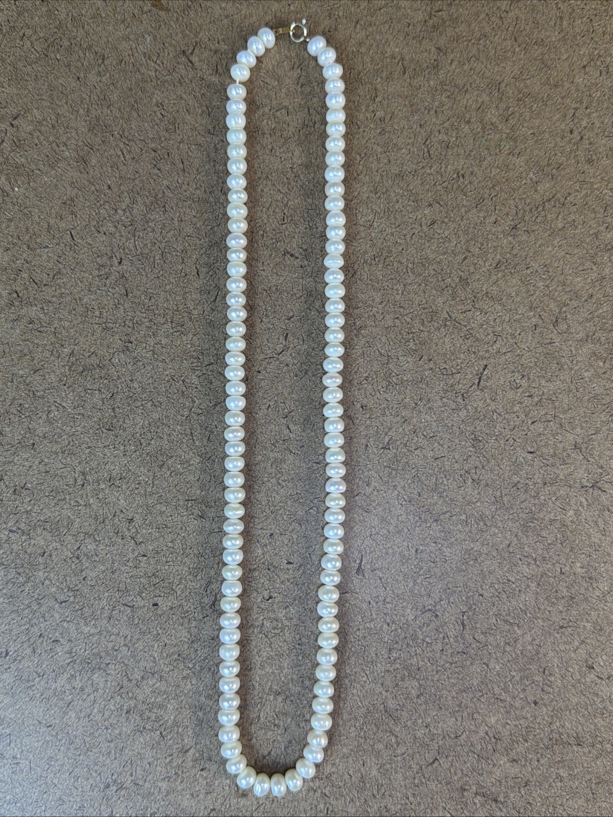 10K Gold Clasp Pearl 18” Necklace Hand Knotted Baroque Pearls Used VGC 23g WOW!