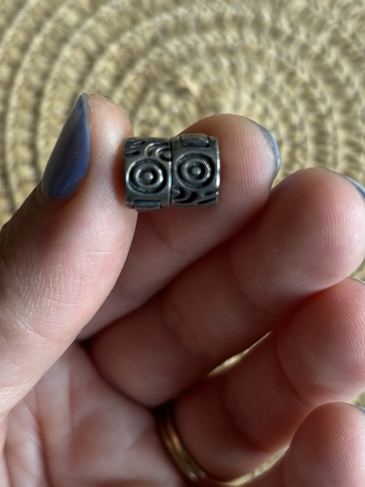 Lot of 2 Chamilia Sterling Silver Swirl Clip Charms
